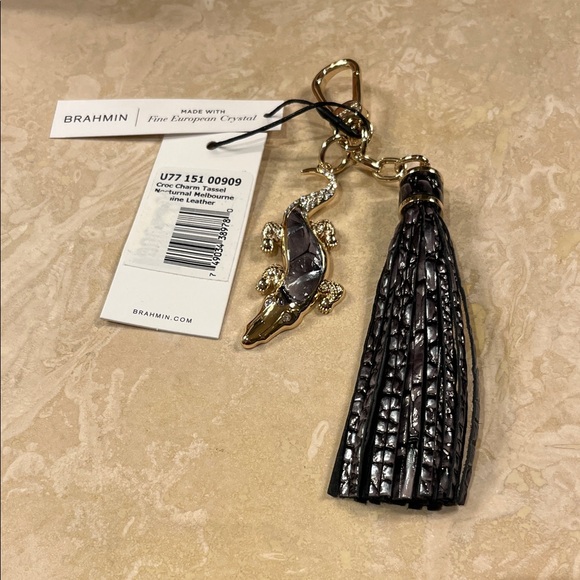 Brahmin Accessories - Brahmin Croc Charm Tassel Nocturnal Melbourne